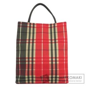 Burberry Checked Canvas Tote Bag